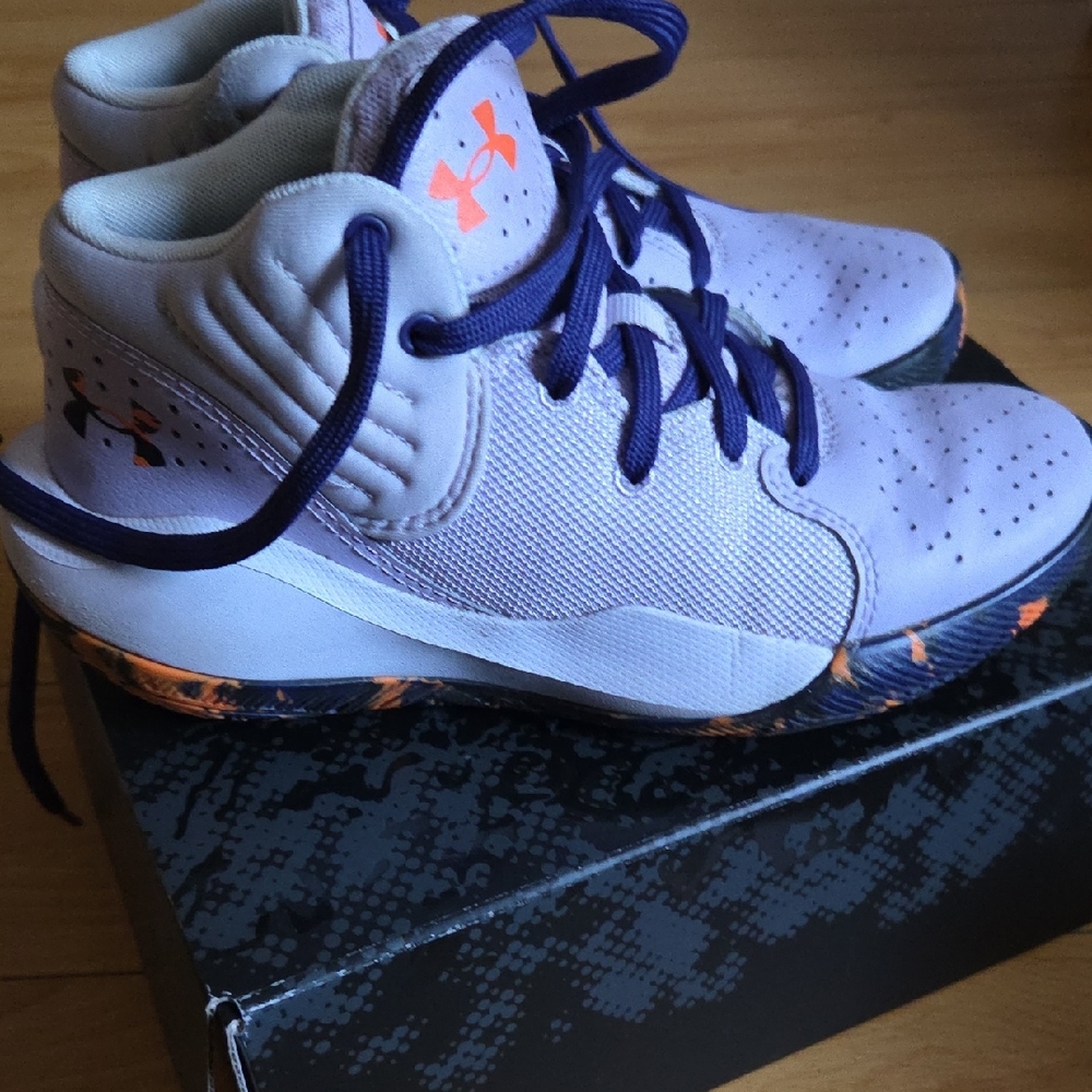 Under Armour Kids Purple Basketball Shoes
